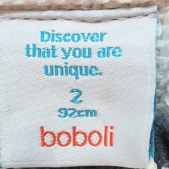 NWT Boboli Sweater Size 2 Colors cream grey red accents - Picture 4 of 15